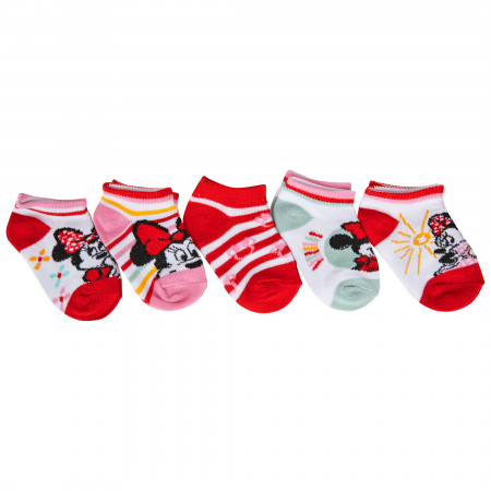 Disney Minnie Mouse Since Forever Toddler No Show Variety Socks 5-Pack